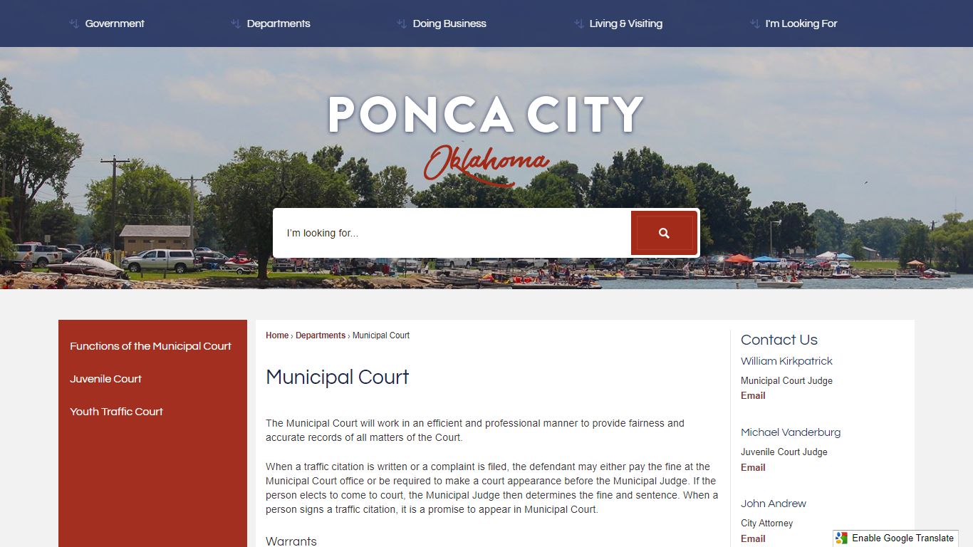 Municipal Court | Ponca City, OK